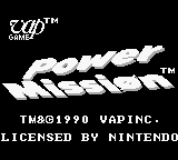 Power Mission title screen for GameBoy